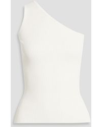 Zimmermann - One-shoulder Ribbed-knit Top - Lyst