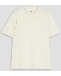 Sandro - Logo Embroidered Cotton-jersey T-shirt - Lyst