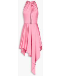 Stella McCartney - Twisted Cutout Satin Mini Dress - Lyst