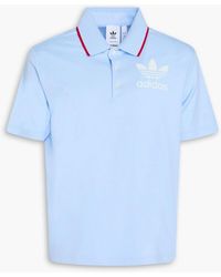 adidas Originals - Printed Cotton-Blend Piqué Polo Shirt - Lyst