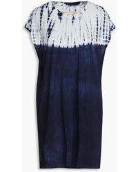 Raquel Allegra Minikleid aus baumwoll-jersey mit batikmuster - Blau