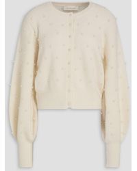 Zimmermann - Faux Pearl-Embellished Alpaca-Blend Cardigan - Lyst