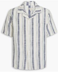 Onia - Striped Cotton-jacquard Shirt - Lyst
