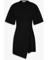 Jonathan Simkhai - Livia Wrap-Effect Cotton-Blend Jersey Mini Dress - Lyst