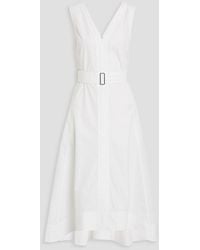 3.1 Phillip Lim - Belted Cotton-Blend Poplin Midi Dress - Lyst