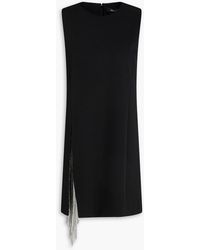 Versace - Chainmail-Paneled Wool-Twill Mini Dress - Lyst