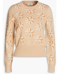 Sandro - Anguila Jacquard-knit Wool And Cashmere-blend Sweater - Lyst
