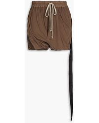 Rick Owens - Ruched Cotton-jersey Shorts - Lyst