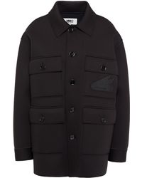 MM6 by Maison Martin Margiela Oversized Neoprene Jacket Black