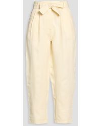 Casa Raki - Aurora Cropped Linen Tapered Pants - Lyst