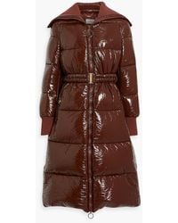 Zimmermann - Belted Quilted Vinyl Down Coat - Lyst