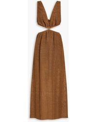 LeKasha - Dessouk Cutout Linen-gauze Maxi Dress - Lyst