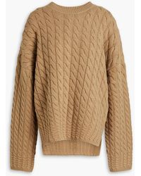Theory - Karenia Cable-knit Wool And Cashmere-blend Sweater - Lyst