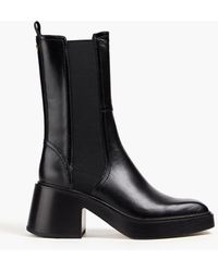 Maje - Leather Platform Chelsea Boots - Lyst