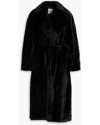 Sandro - Faux Fur Coat - Lyst