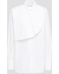 Valentino Layered Cotton-poplin Shirt - White