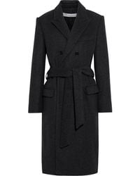 IRO Is Double-breasted Belted Wool-blend Felt Coat - Black
