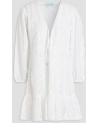 Melissa Odabash - Evelyn Broderie Anglaise Cotton Mini Dress - Lyst