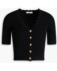 Sandro - Cropped Ribbed-knit Top - Lyst