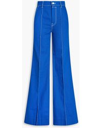 Zimmermann - Embroidered High-rise Flared Jeans - Lyst