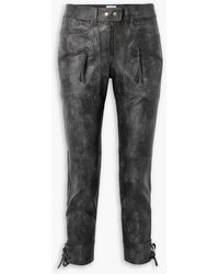 Isabel Marant - Cindy Lace-up Cropped Straight-leg Pants - Lyst