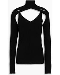 Dion Lee - Convertible Cutout Ribbed Merino Wool-blend Turtleneck Top - Lyst