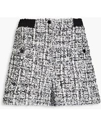 Sandro - Shorts aus metallic-tweed mit pailletten - Lyst