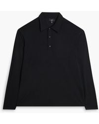 dunhill - Wool And Silk-Blend Polo Sweater - Lyst