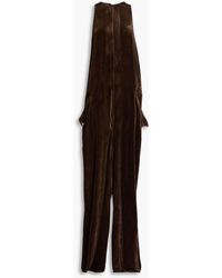Rick Owens - Walrus jumpsuit mit weitem bein aus samt - Lyst
