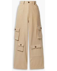 Frankie Shop - Hailey cargohose aus filz einer wollmischung - Lyst