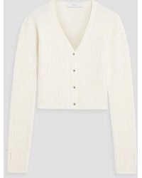 IRO - Keyra Cropped Ribbed Wool And Cashmere-blend Cardigan - Lyst