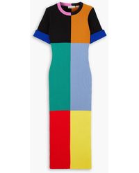 Zankov - Color-block Ribbed Cotton-blend Maxi Dress - Lyst