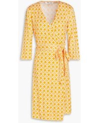 Diane von Furstenberg - New Julian Printed Silk-Jersey Wrap Dress - Lyst