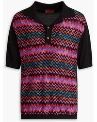 Missoni - Poloshirt aus häkelstrick aus einer baumwollmischung - Lyst