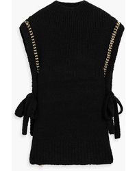 3.1 Phillip Lim - Chain-Embellished Ribbed Wool-Blend Turtleneck Sweater - Lyst