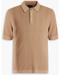 Dunhill - Ribbed Cotton Polo Shirt - Lyst
