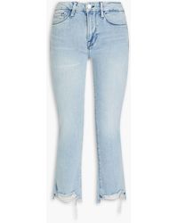FRAME - Le Crop Mini Boot Cropped Mid-rise Bootcut Jeans - Lyst