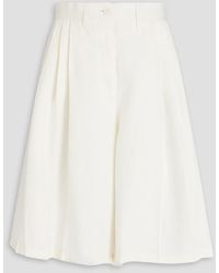 Giuliva Heritage - Pleated Linen And Silk-blend Skirt - Lyst
