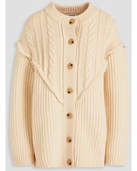 Claudie Pierlot - Cable-knit Wool Cardigan - Lyst