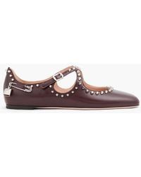 Bally - Beliska Studded Leather Ballet Flats - Lyst