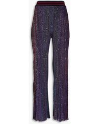 Missoni - Sequined Ribbed Crochet-knit Flared Pants - Lyst