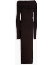 Nicholas - Off-the-shoulder Ribbed-knit Maxi Dress - Lyst