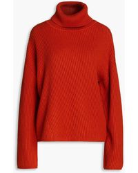 JOSEPH - Ribbed Cotton, Wool And Cashmere-blend Turtleneck Sweater - Lyst