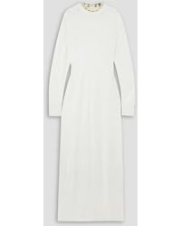 Rabanne - Embellished Merino Wool And Cashmere-blend Maxi Dress - Lyst