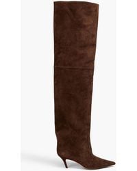 AMINA MUADDI - Fiona Suede Thigh Boots - Lyst