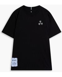 McQ - Embroidered Printed Cotton-jersey T-shirt - Lyst