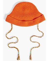 Alanui - Embellished Crocheted Cotton Bucket Hat - Lyst