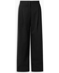 Carolina Herrera - Hose mit weitem bein aus crêpe aus einer wollmischung - Lyst