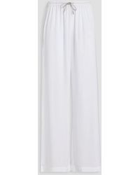 Solid & Striped - The Dani Crystal-embellished Satin Wide-leg Pants - Lyst