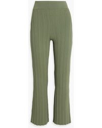 Veronica Beard - Massaro Ribbed-Knit Flared Pants - Lyst